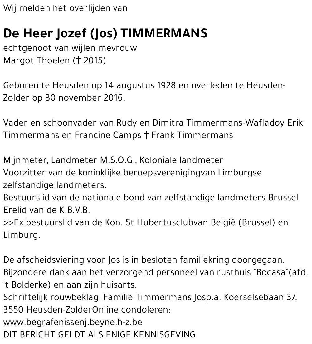 Jozef Timmermans