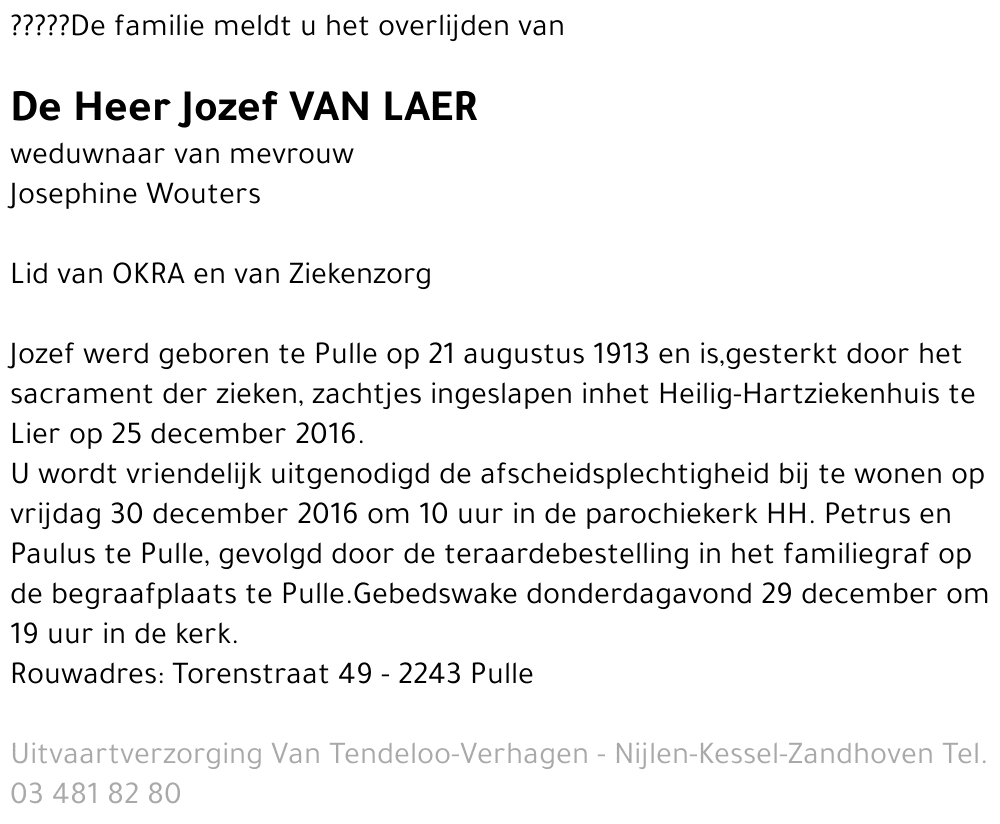 Jozef Van Laer