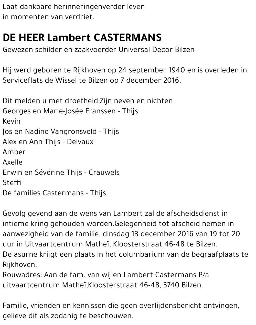 Lambert Castermans