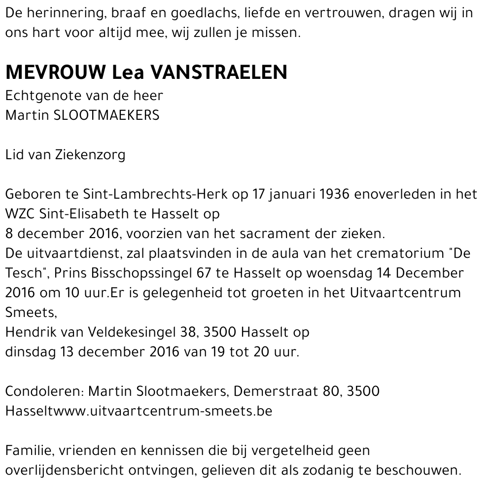 Lea Vanstraelen