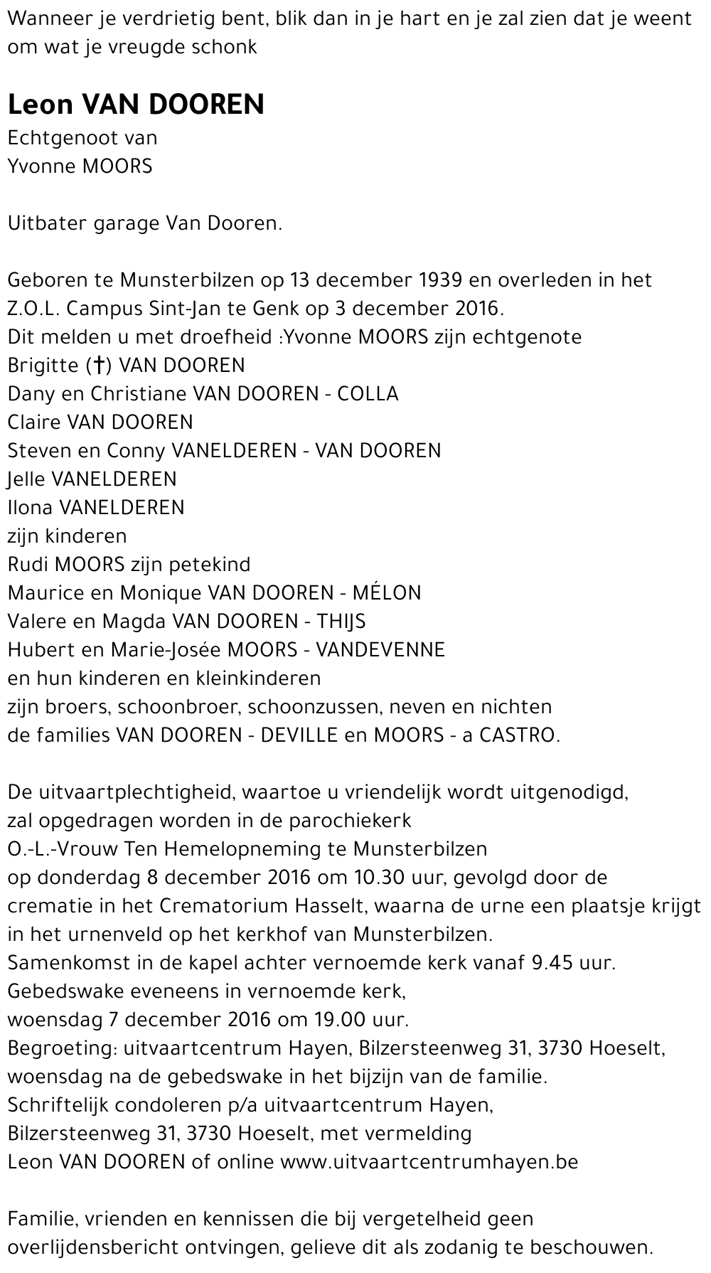 Leon VAN DOOREN