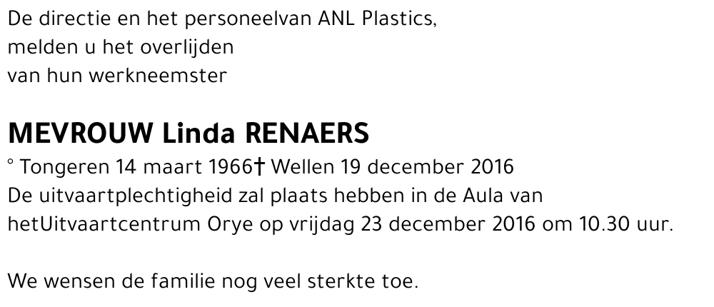 Linda Renaers