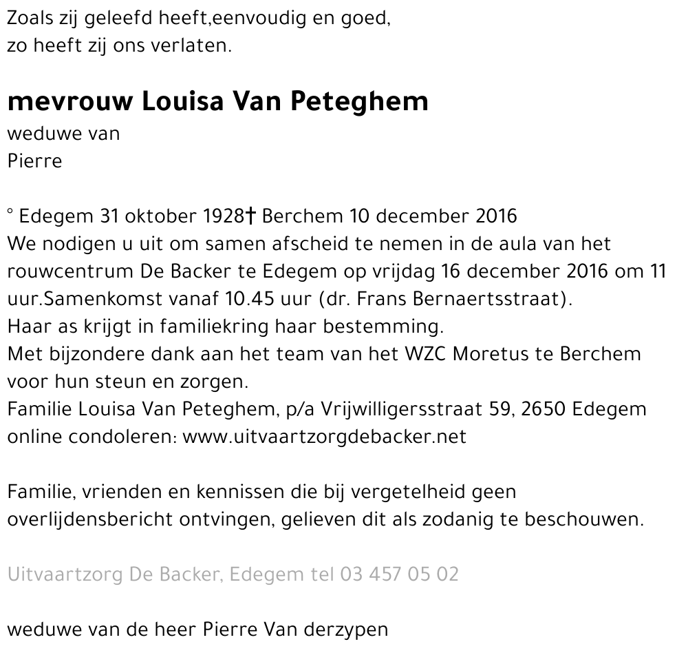 Louisa Van Peteghem