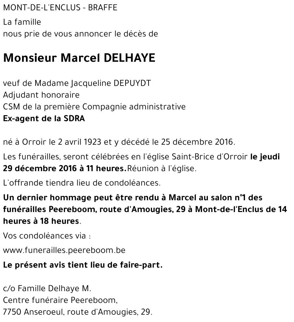 Marcel DELHAYE