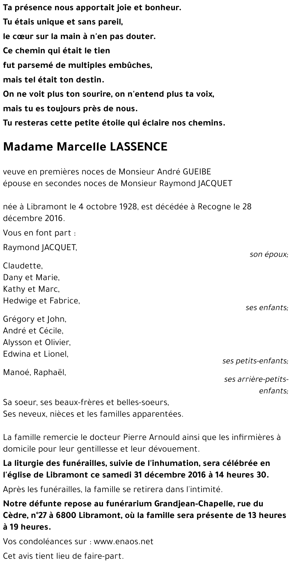 Marcelle LASSENCE