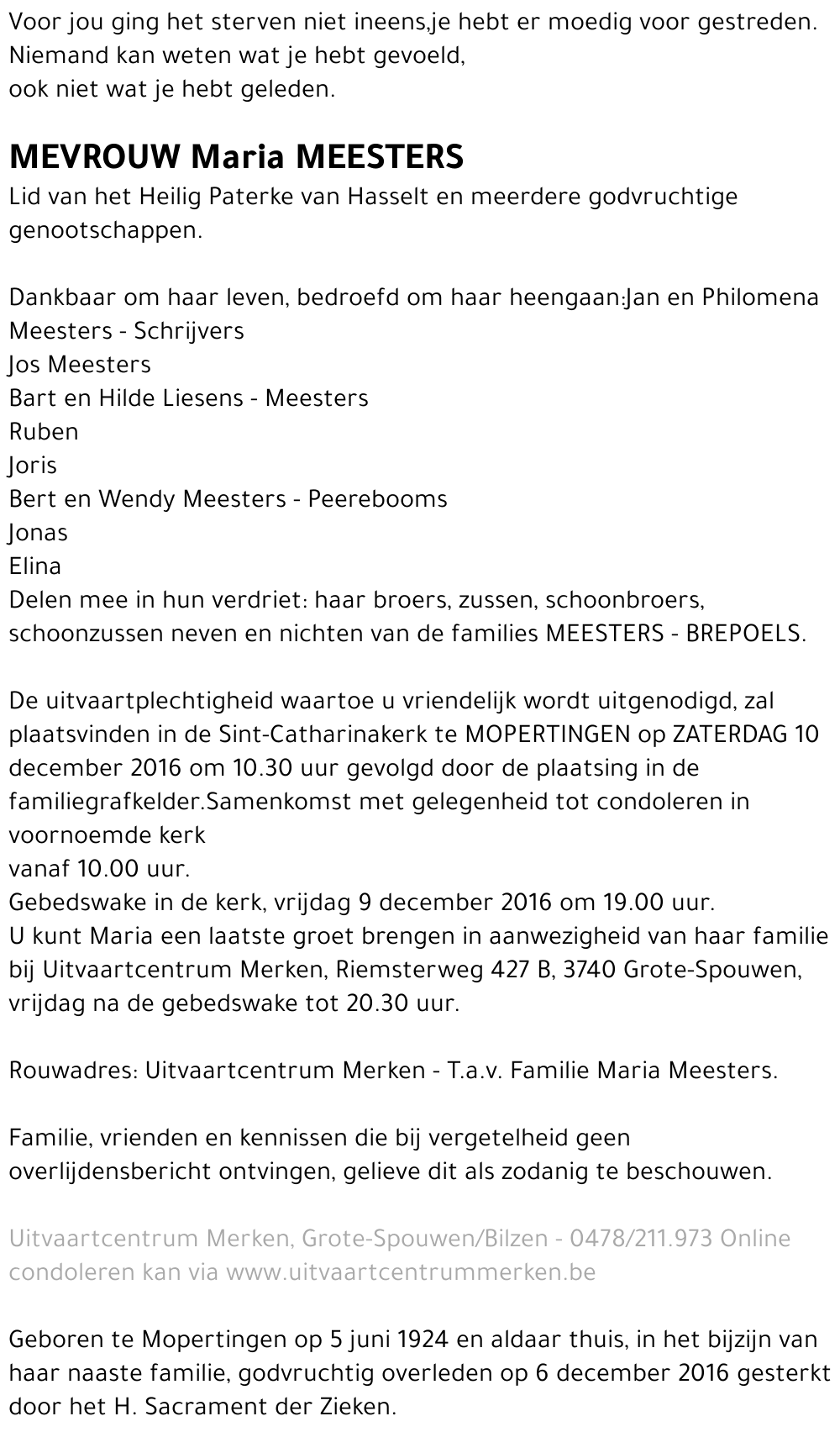Maria MEESTERS