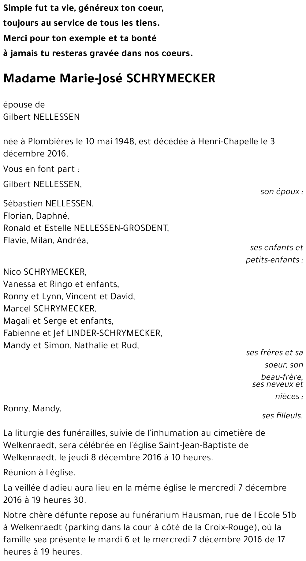 Marie-José SCHRYMECKER