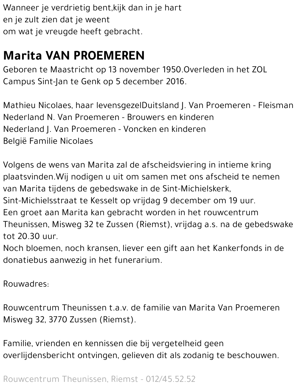 Marita Van Proemeren
