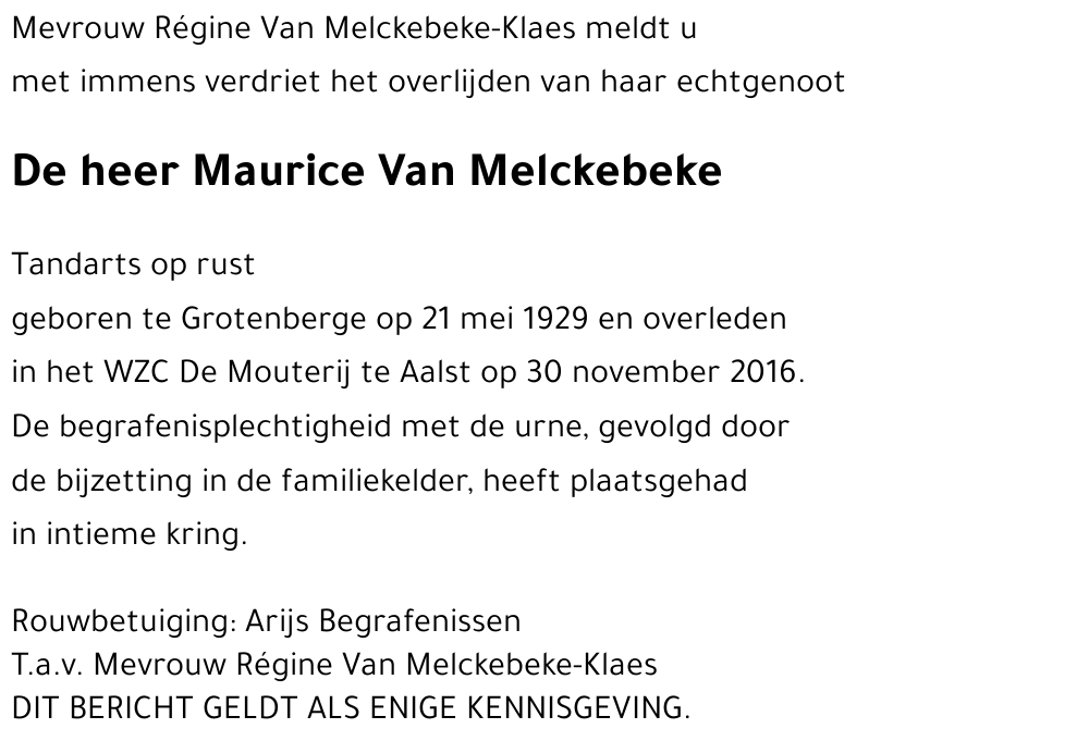 Maurice Van Melckebeke