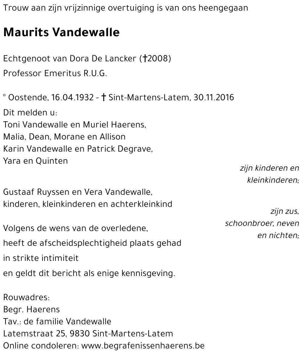 Maurits Vandewalle