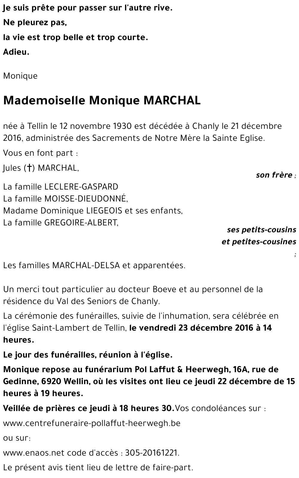 Monique MARCHAL