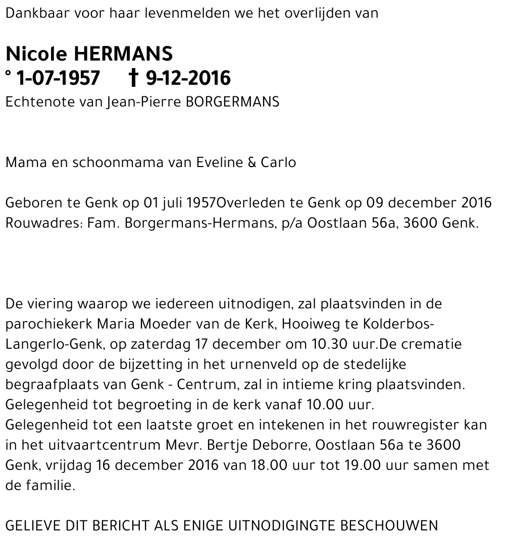 Nicole HERMANS