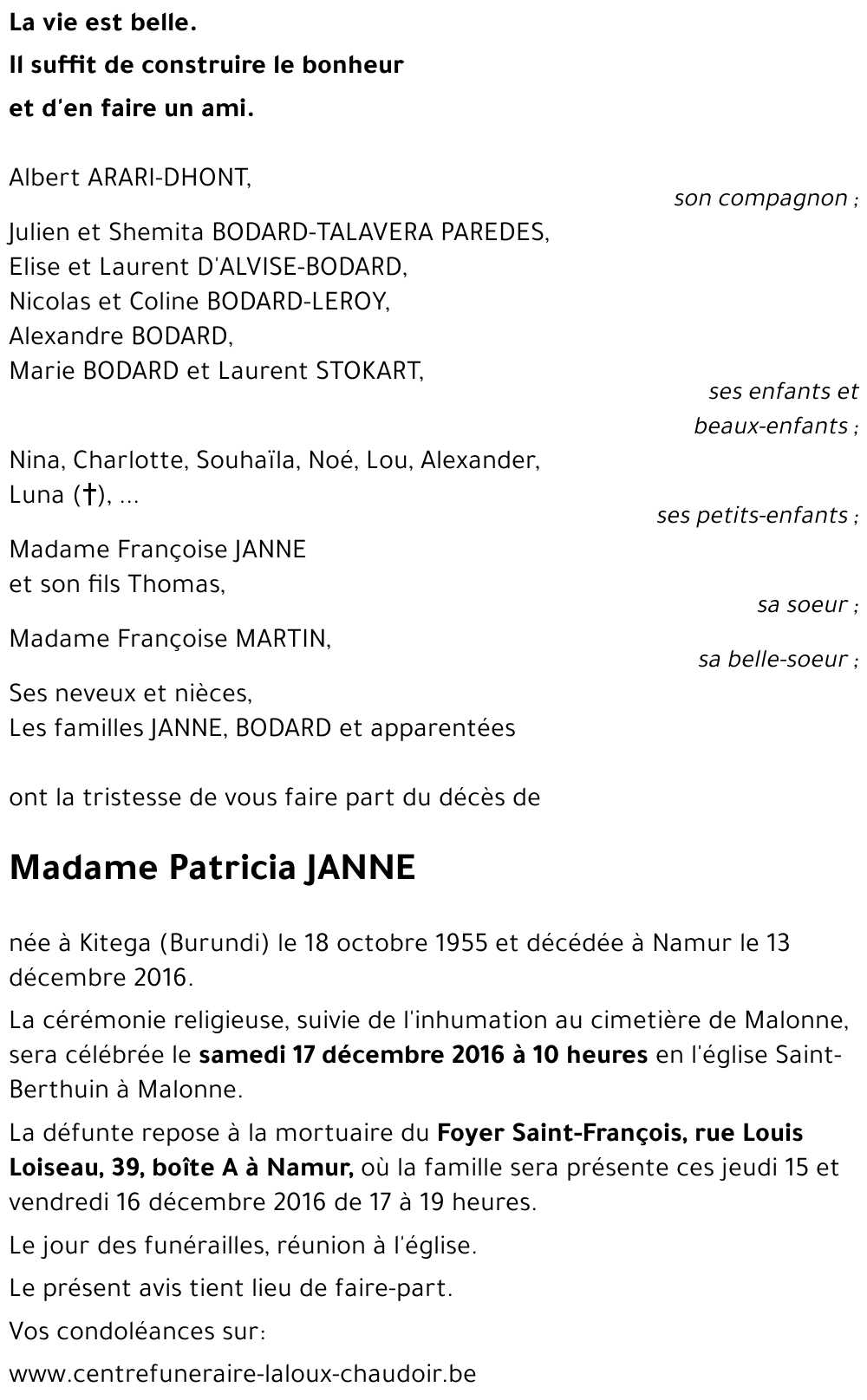 Patricia JANNE
