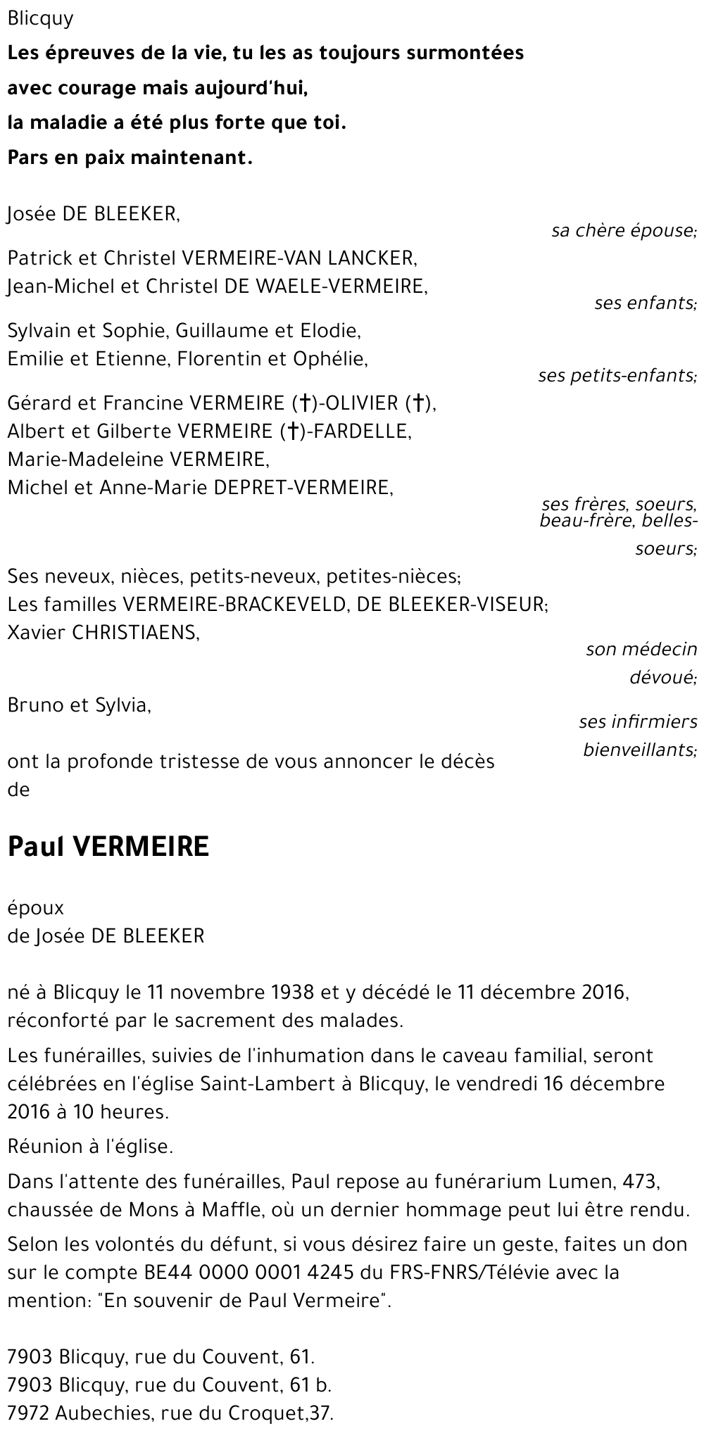 Paul VERMEIRE