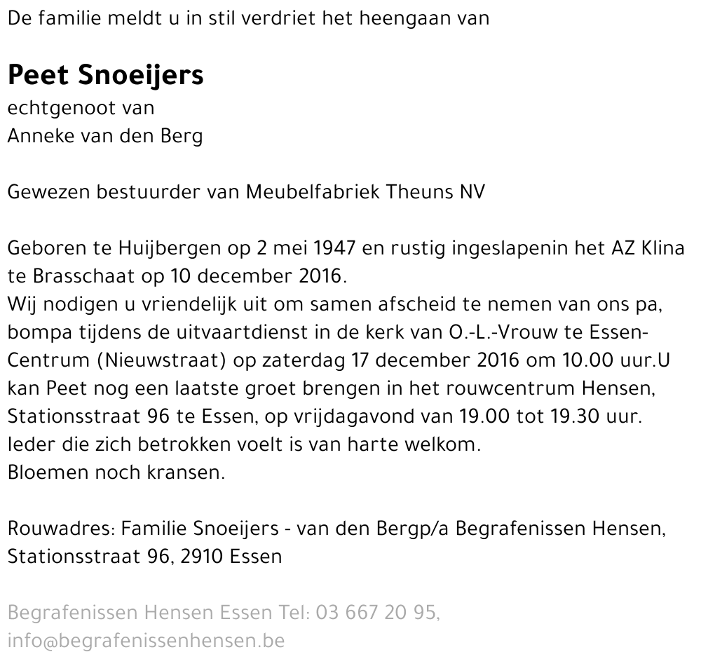 Peter Snoeijers