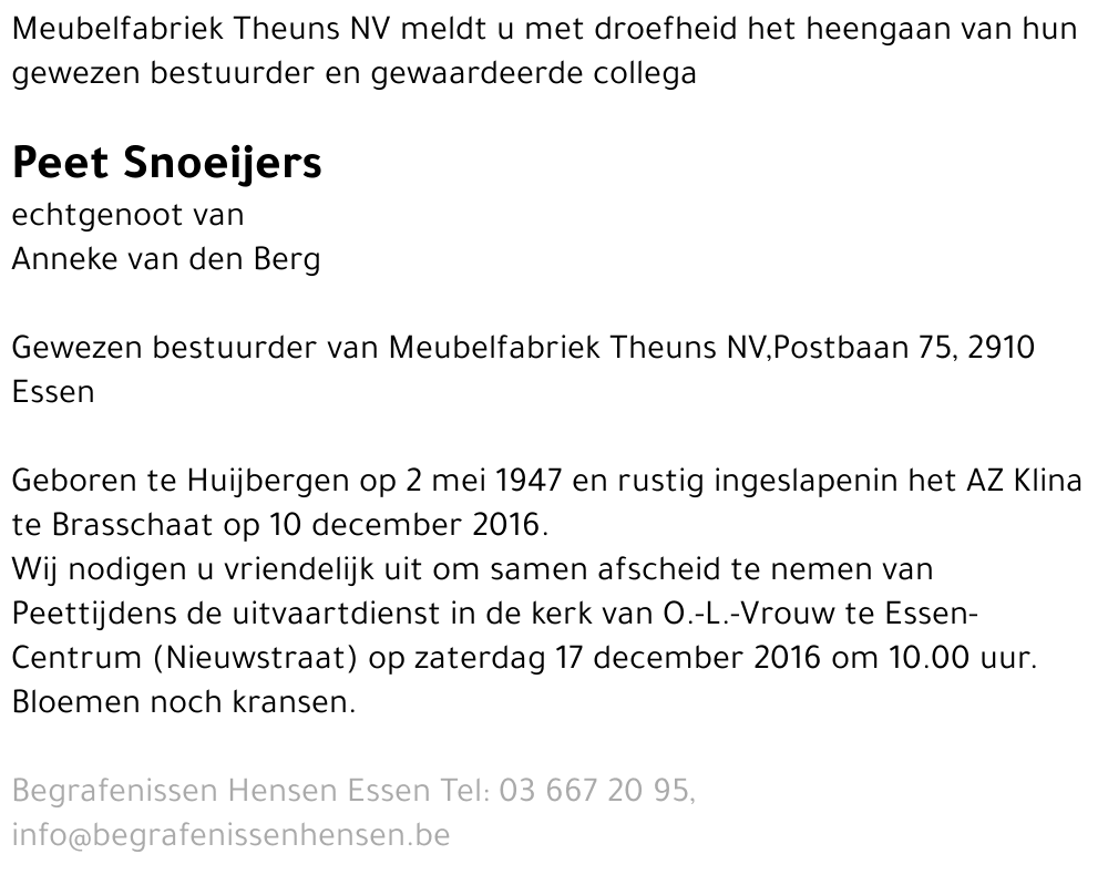Peter Snoeijers