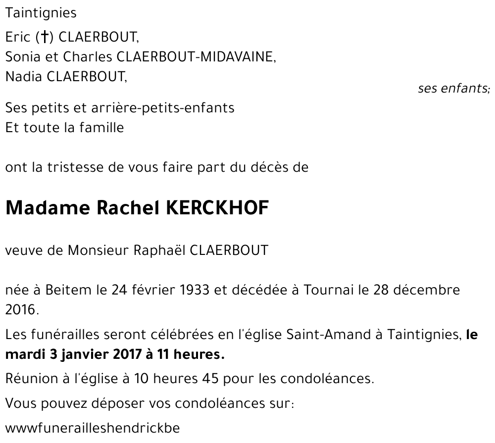 Rachel KERCKHOF