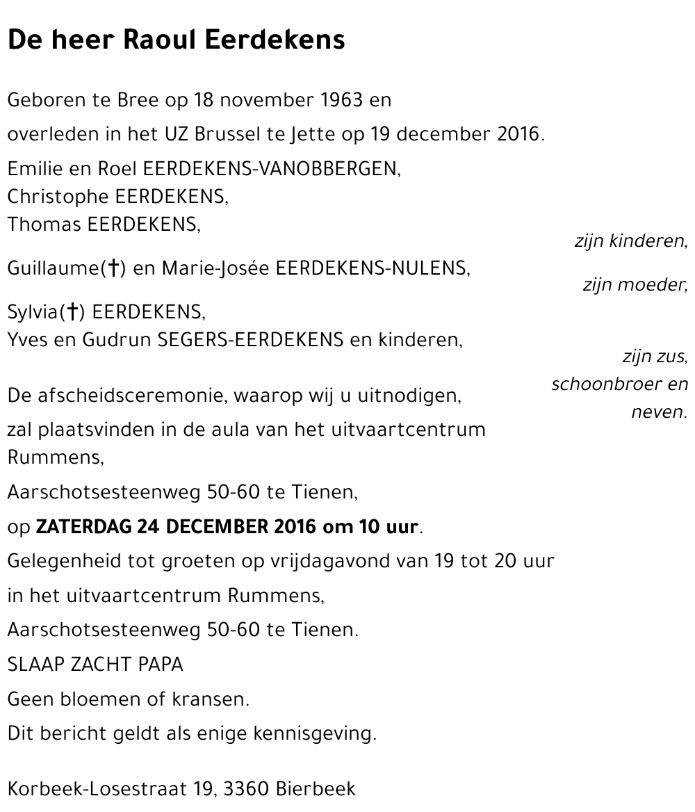 Raoul EERDEKENS