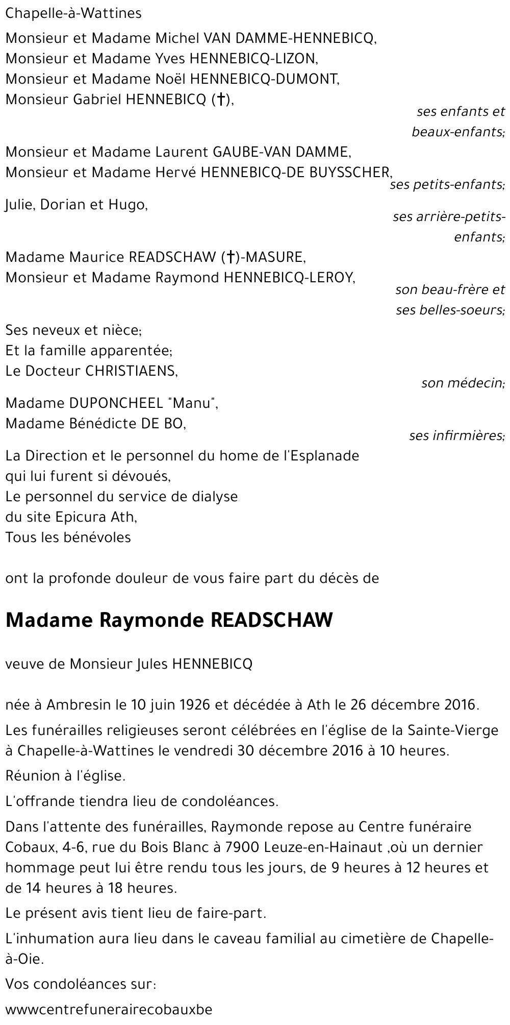 Raymonde Readschaw