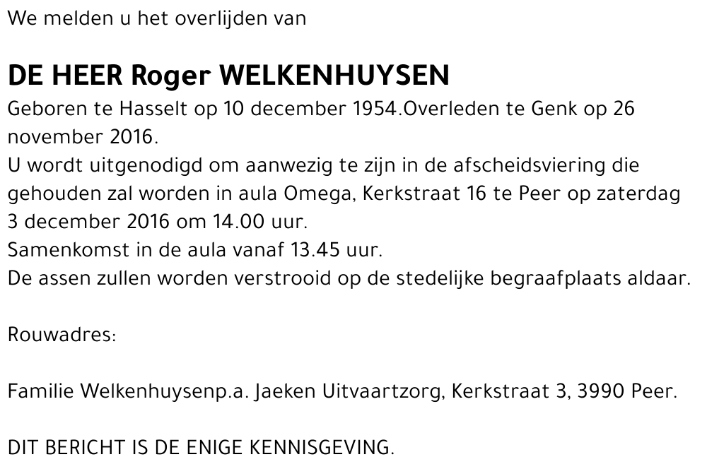 Roger WELKENHUYSEN