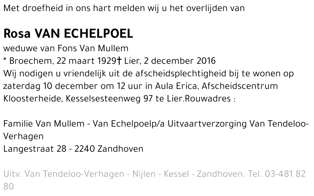 Rosa Van Echelpoel