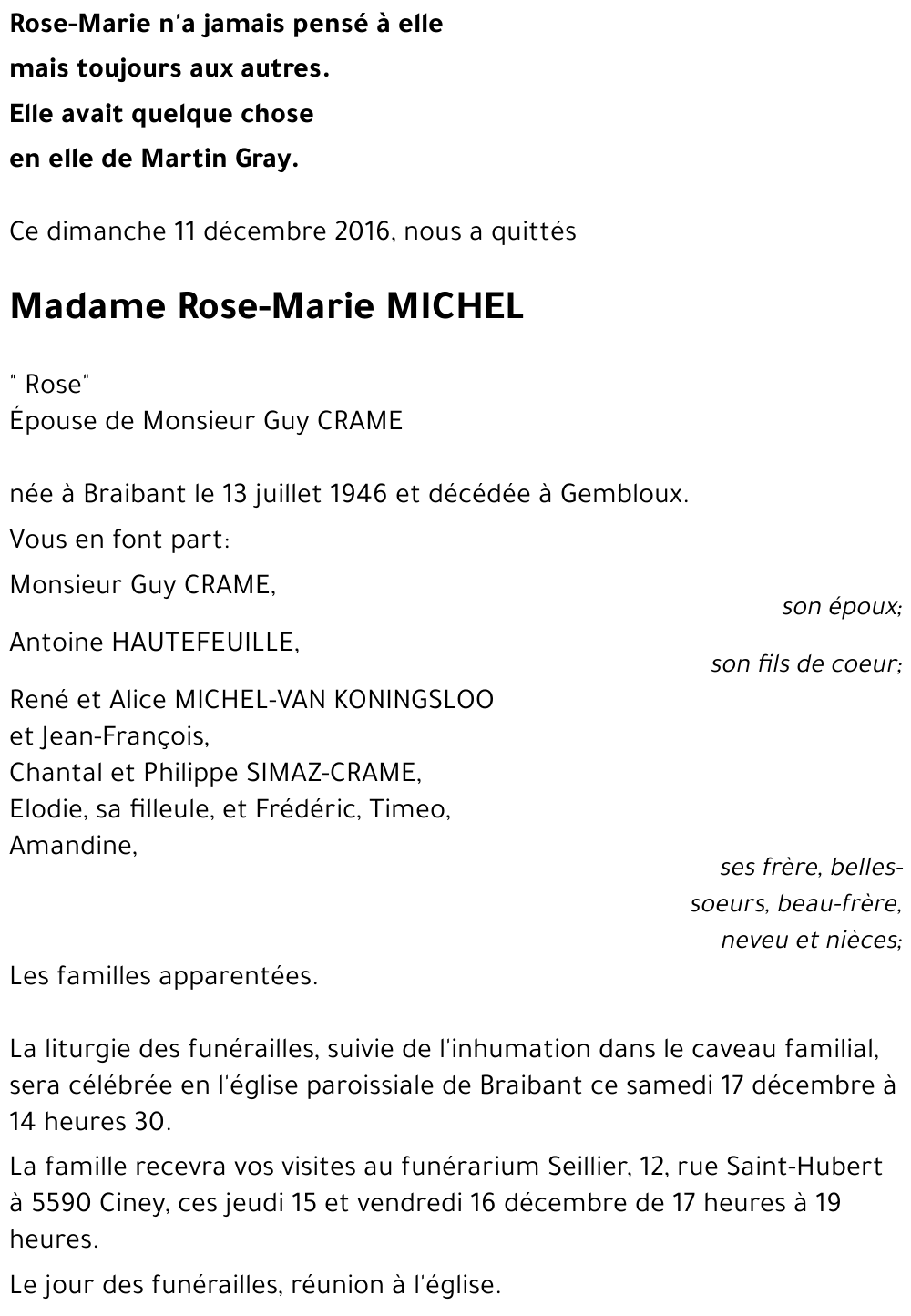 Rose-Marie MICHEL