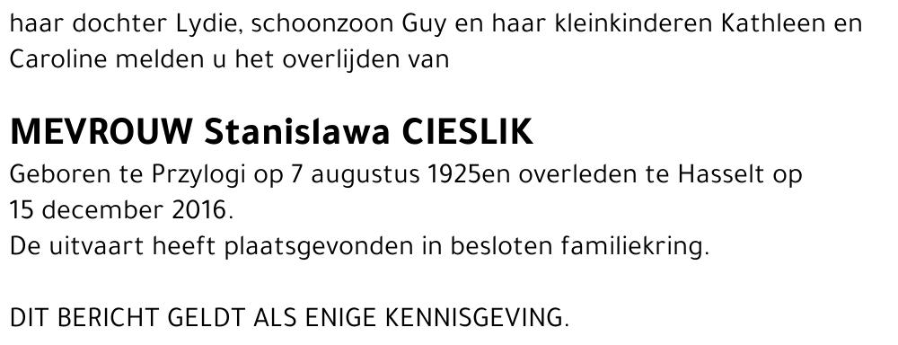 Stanislawa Cieslik