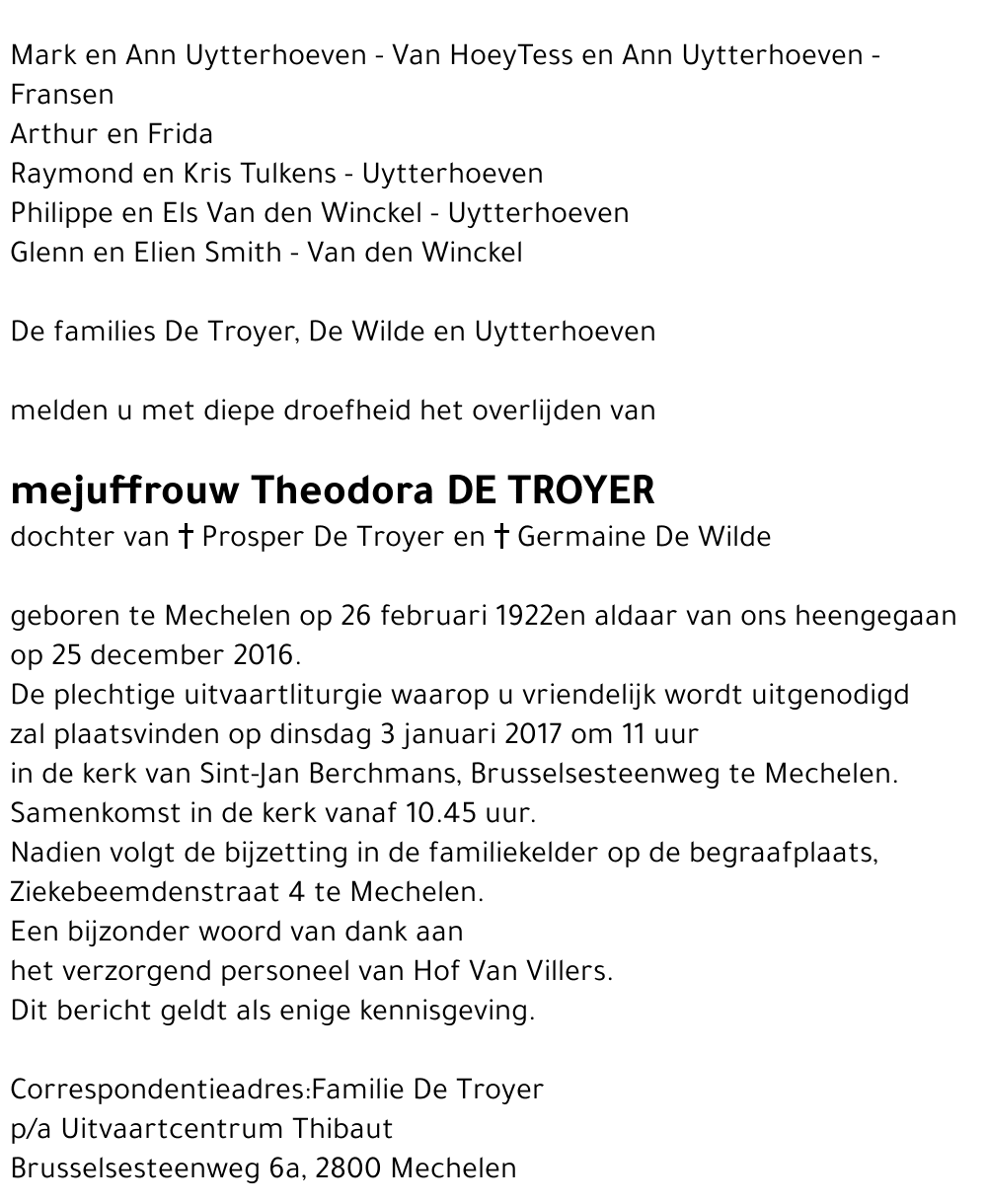 Theodora De Troyer