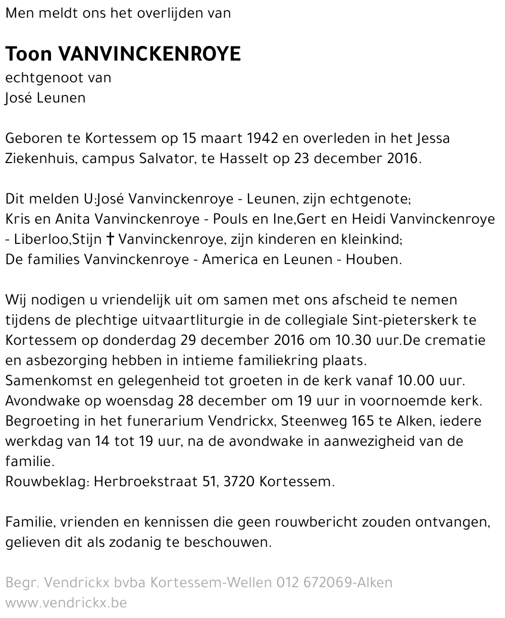 Toon Vanvinckenroye