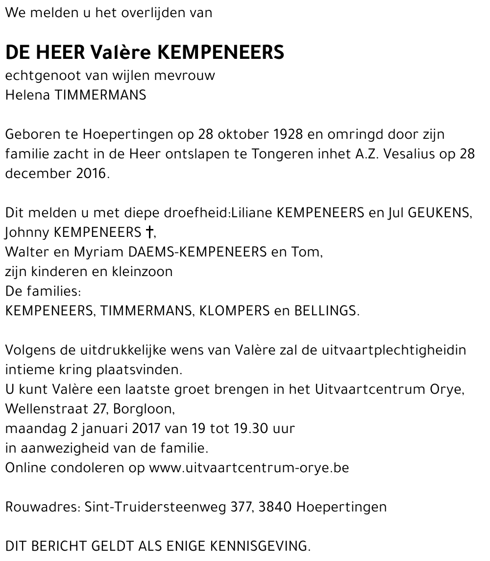 Valère Kempeneers
