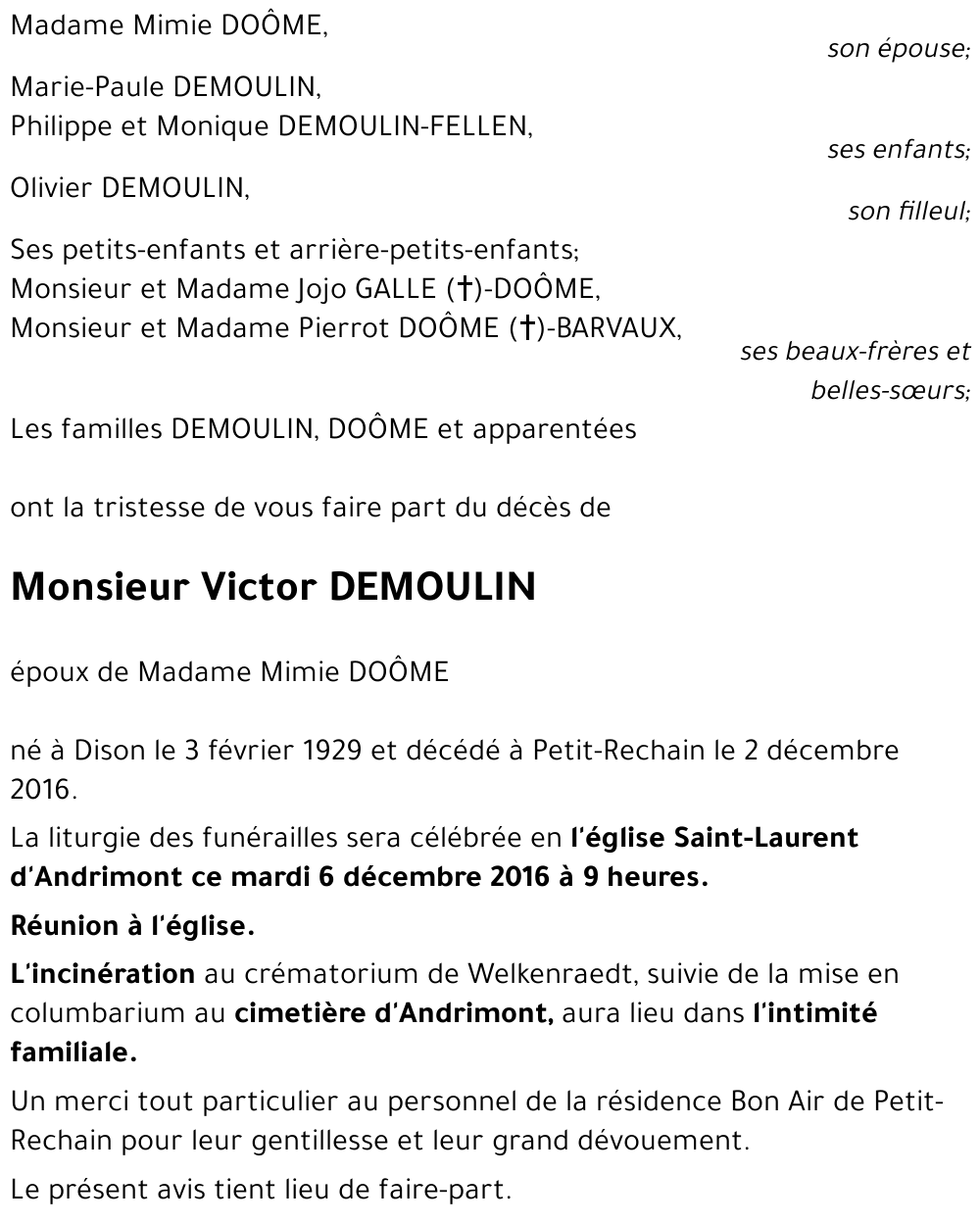 Victor DEMOULIN