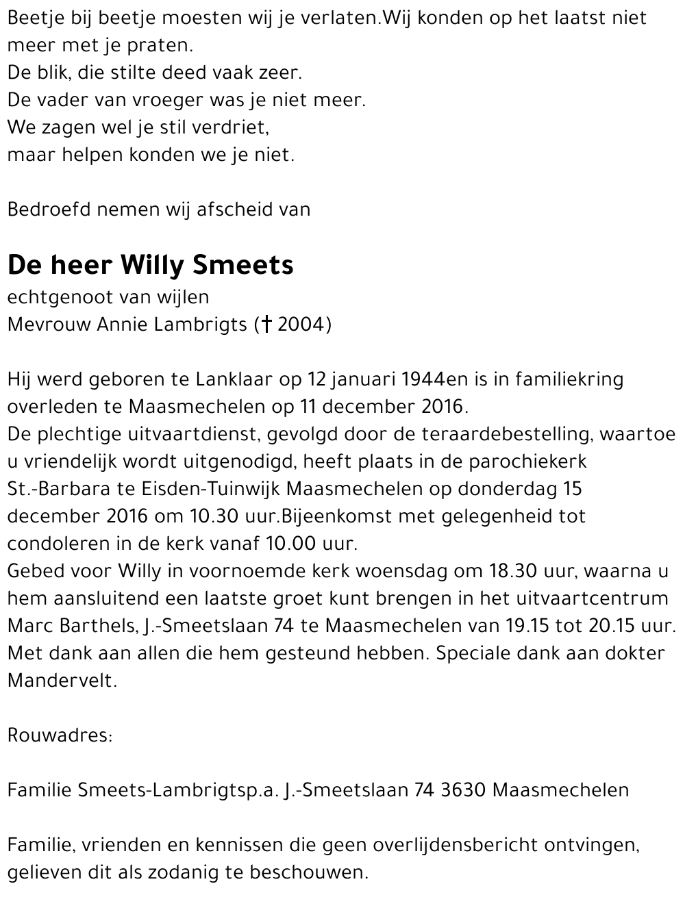 Willy Smeets