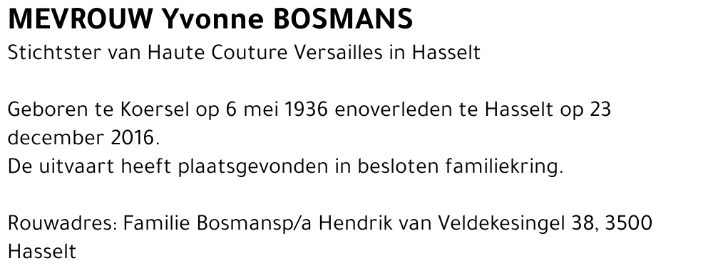 Yvonne Bosmans