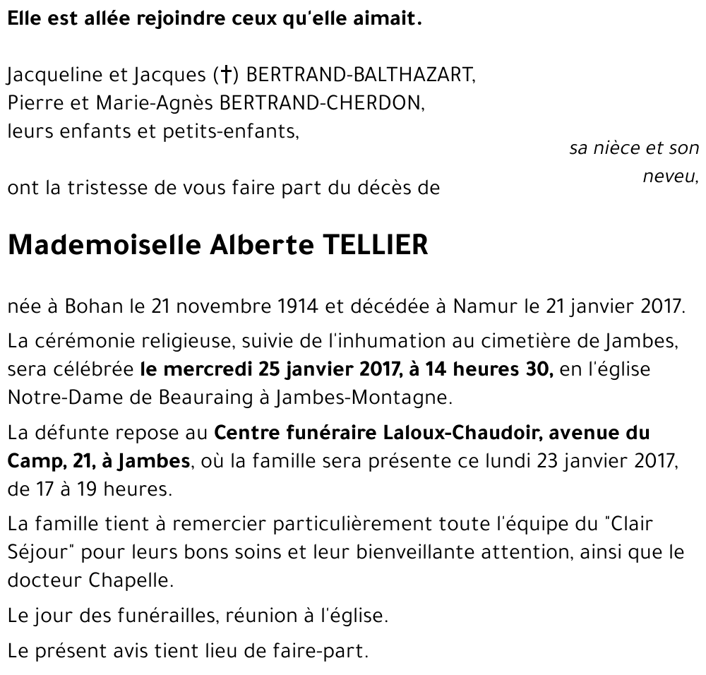 Alberte TELLIER