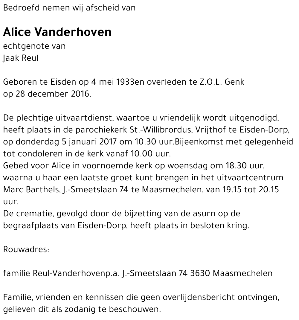 Alice Vanderhoven