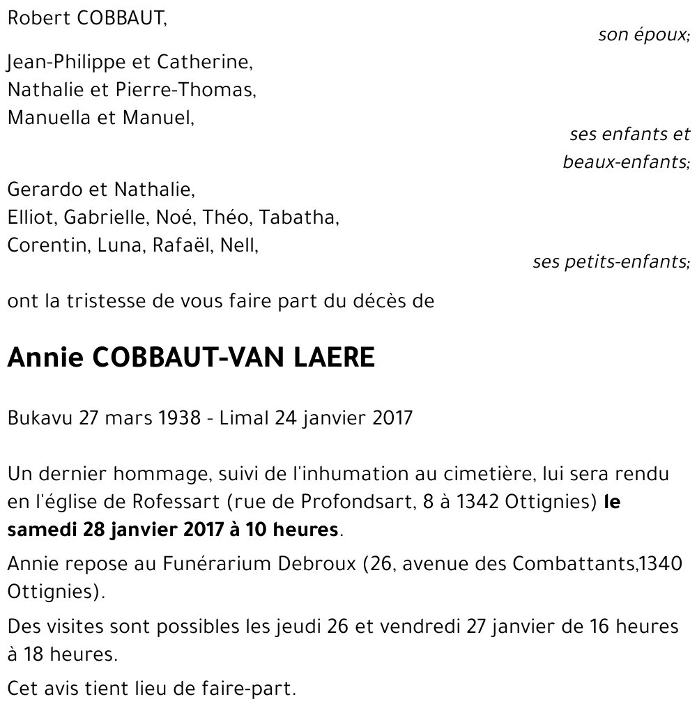 Anne-Marie VAN LAERE