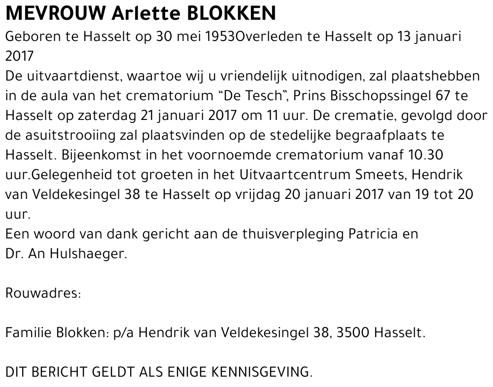 Arlette Blokken