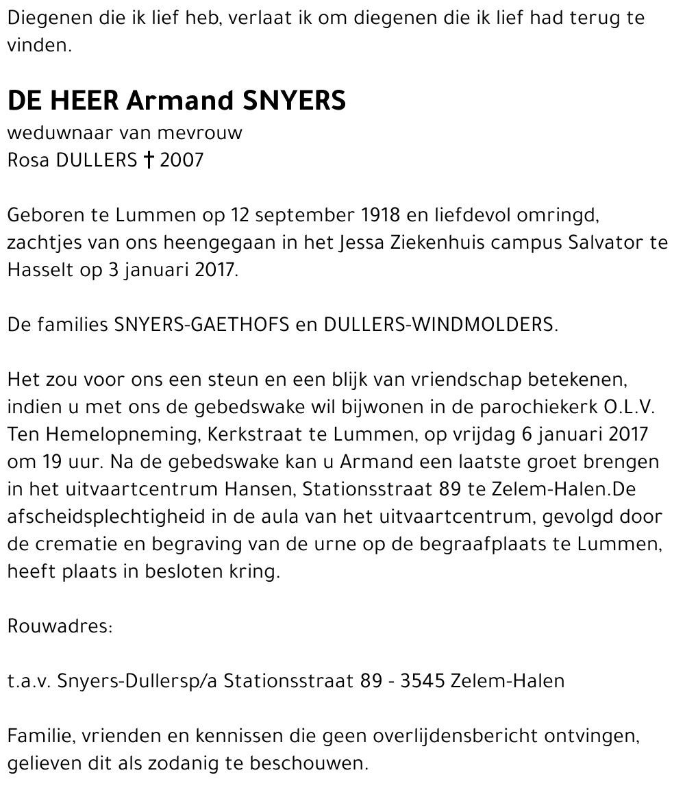 Armand SNYERS