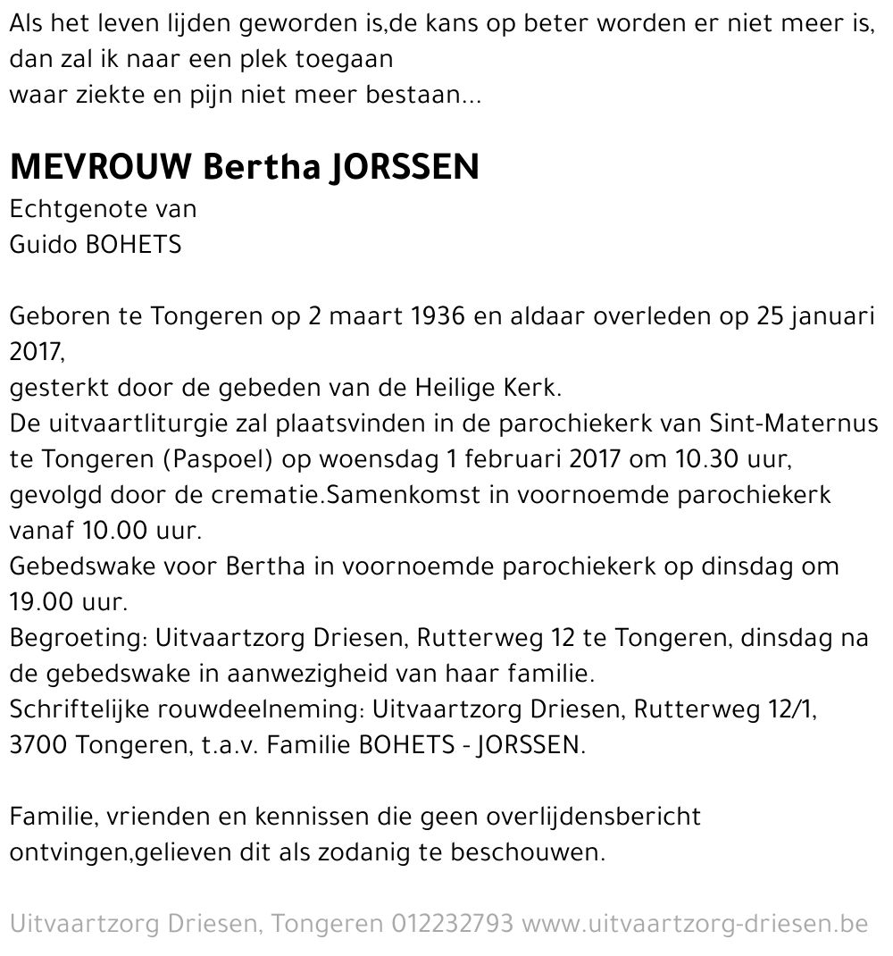 Bertha Jorssen