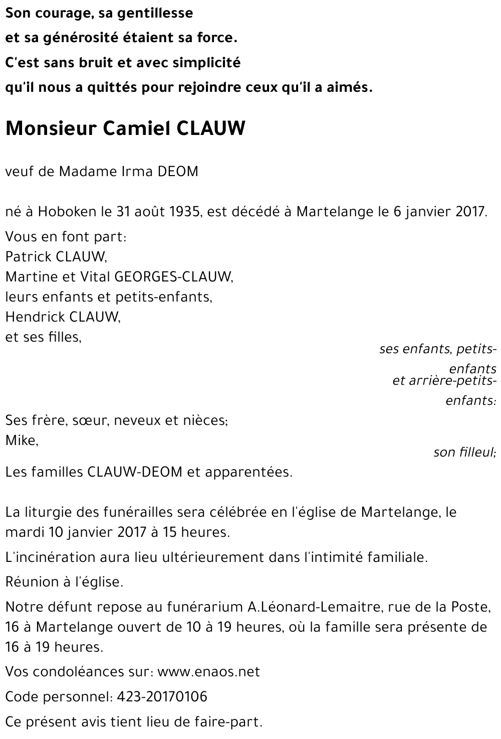 Camiel CLAUW