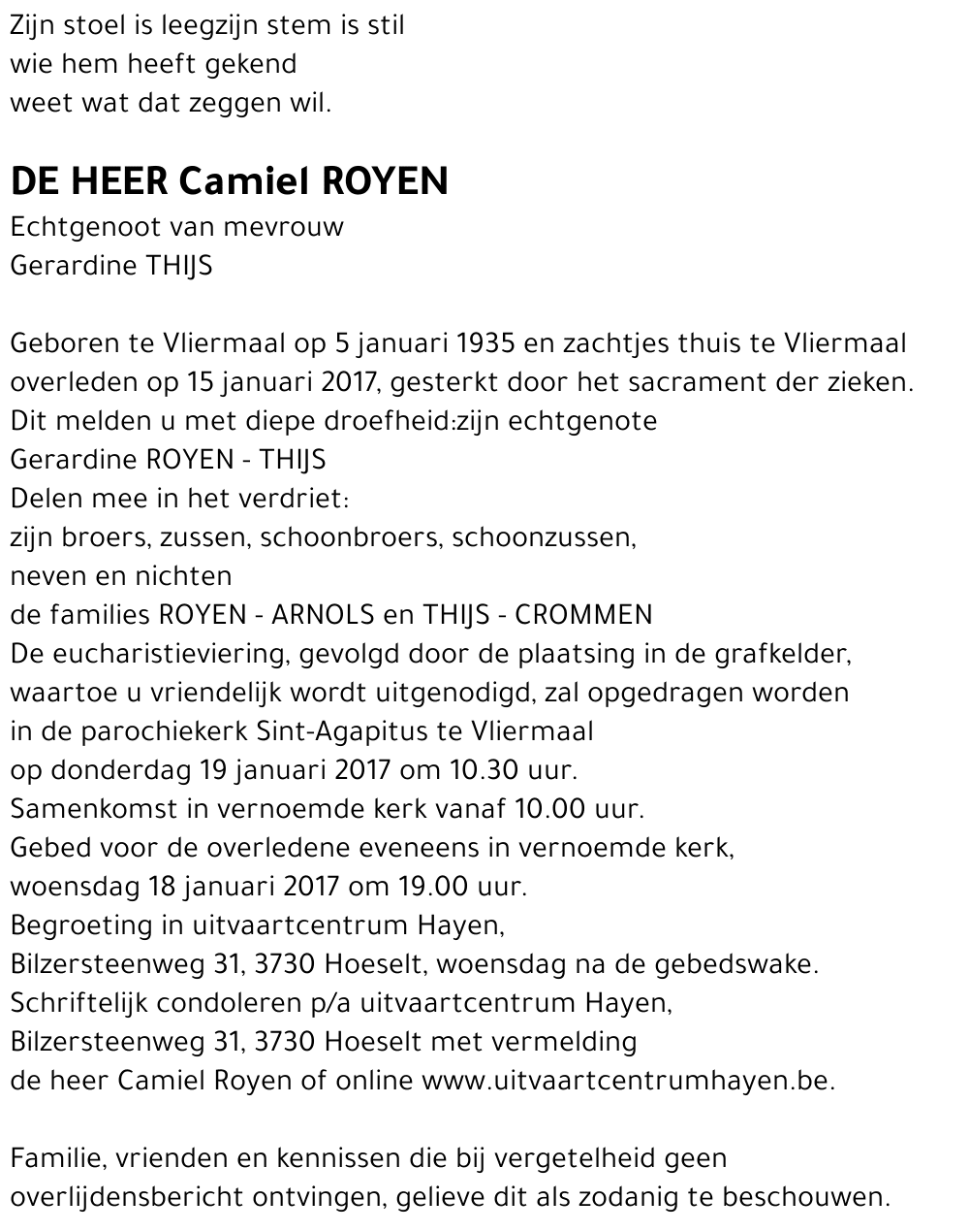 Camiel ROYEN
