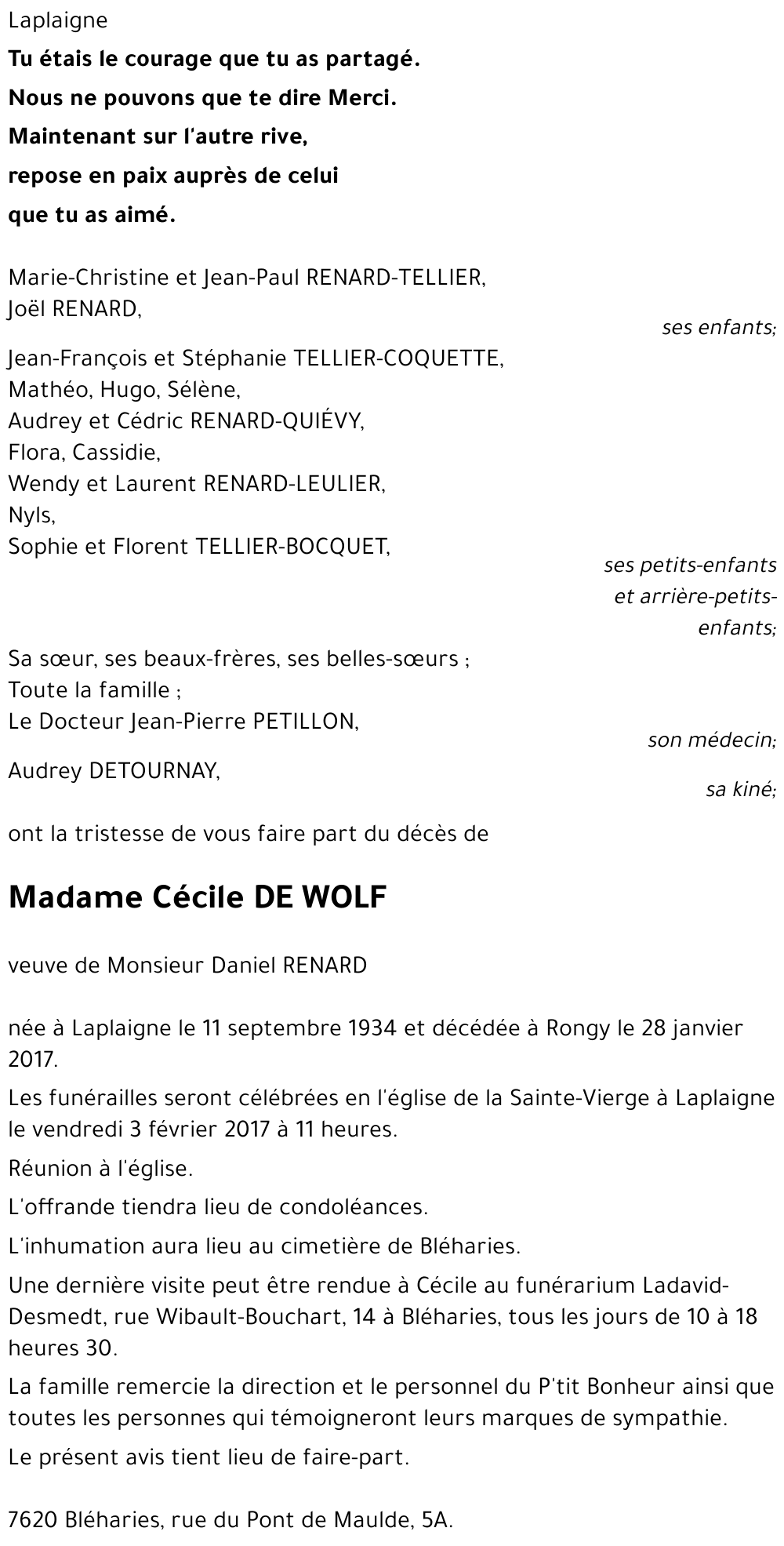 Cécile DE WOLF