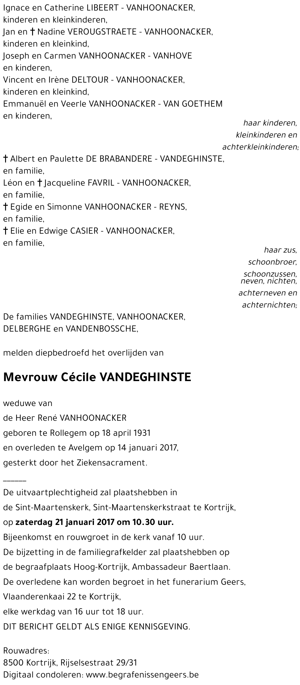 Cécile VANDEGHINSTE