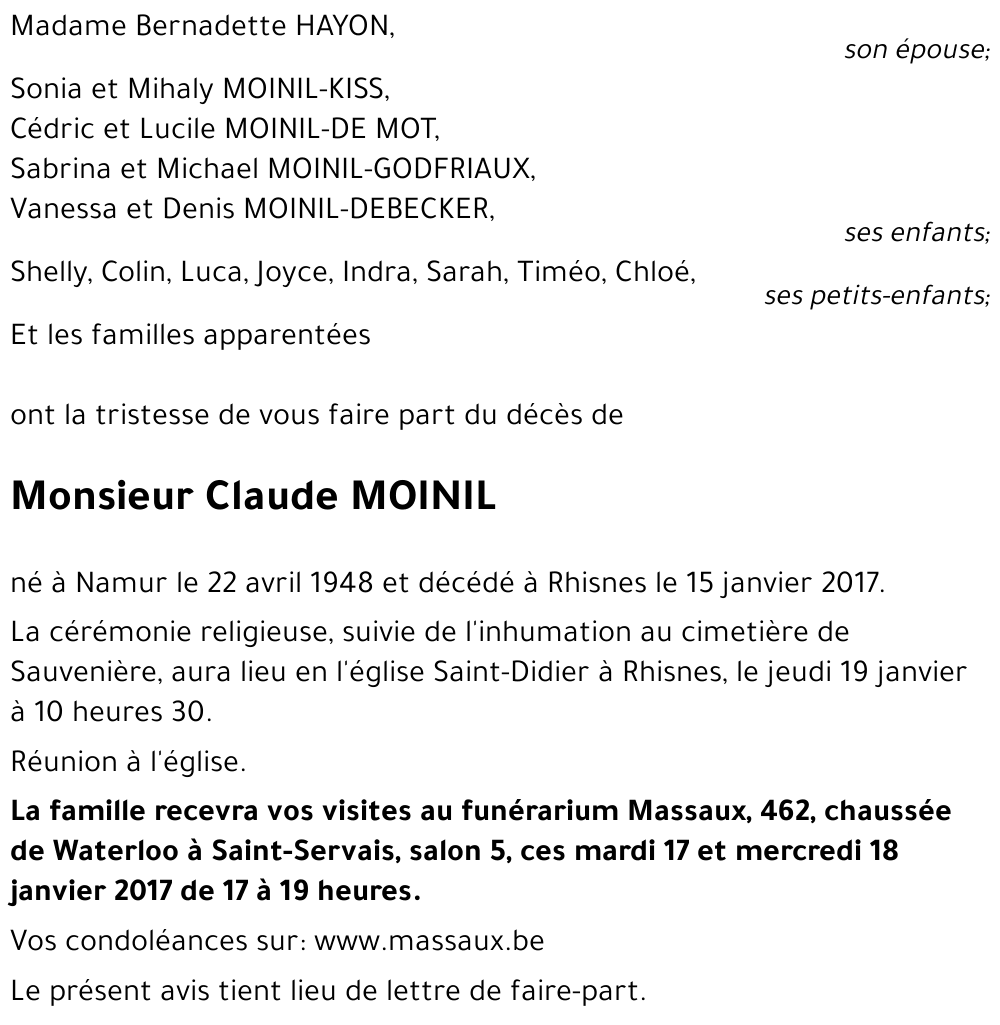 Claude MOINIL