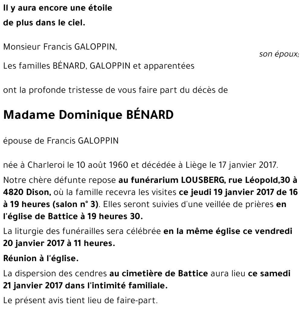 Dominique BéNARD