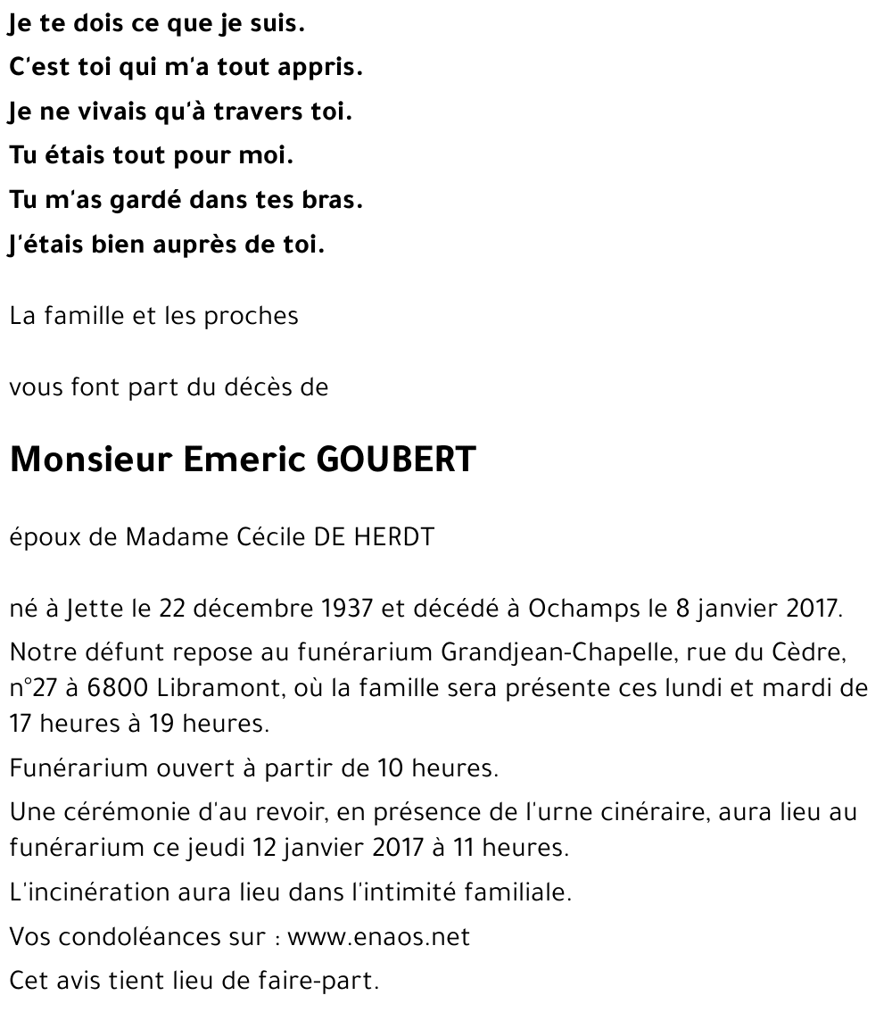 Emeric GOUBERT