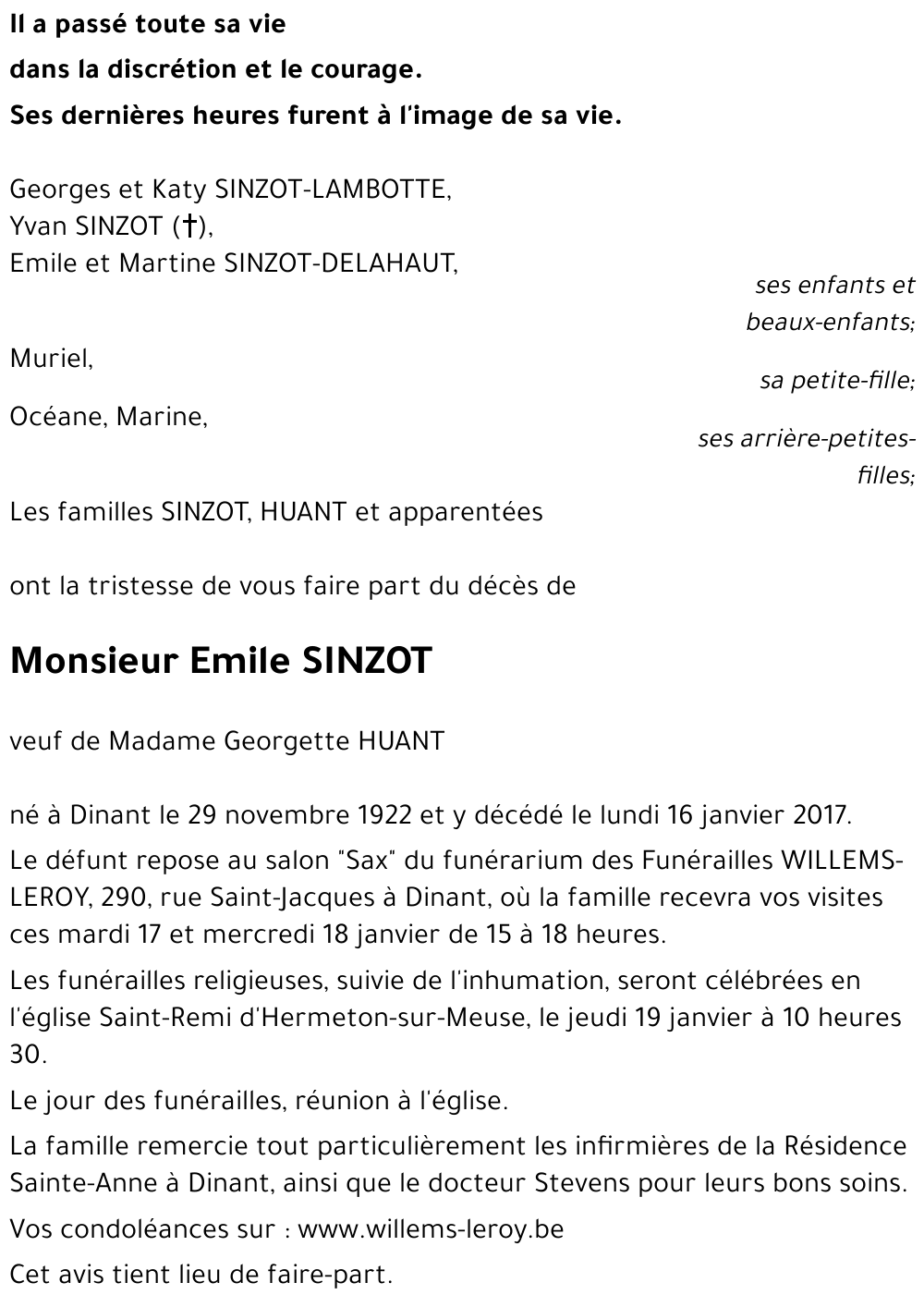 Emile SINZOT