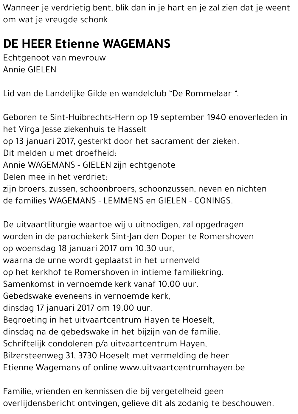 Etienne WAGEMANS