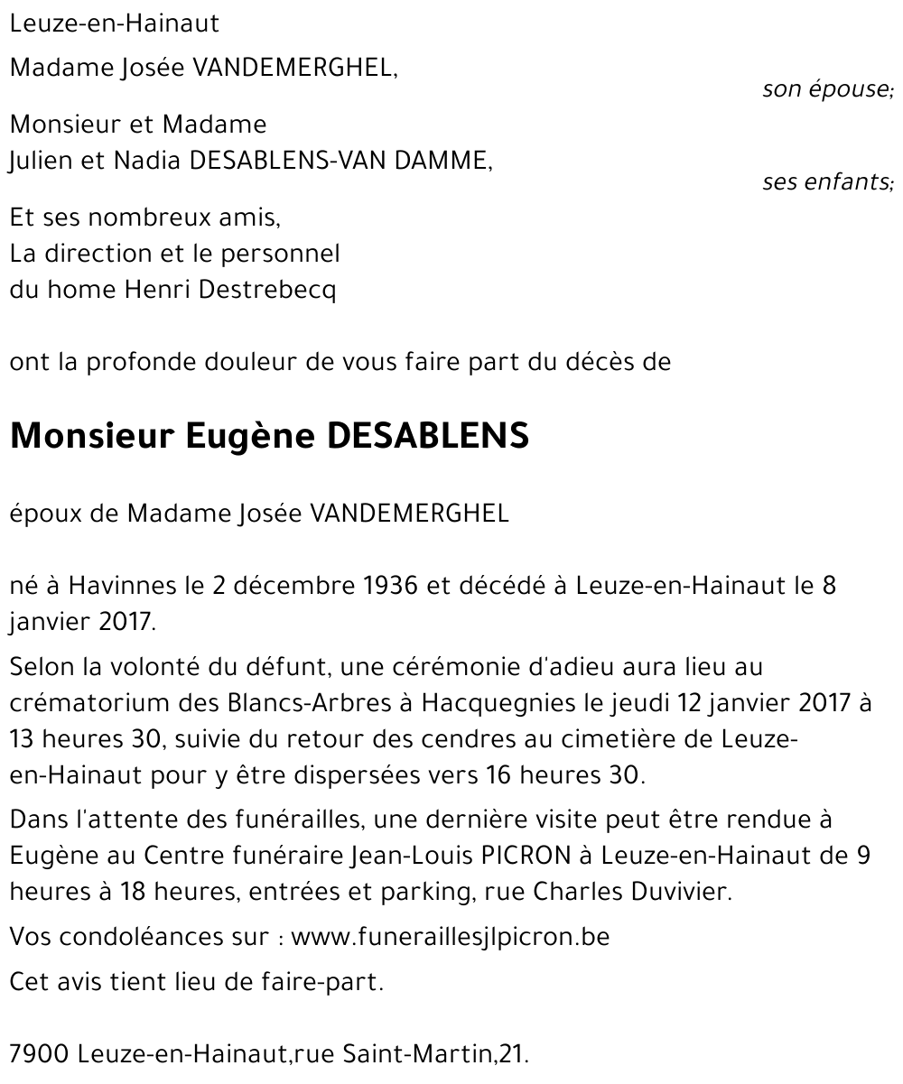 Eugène DESABLENS