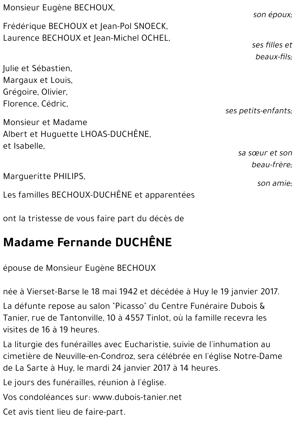 Fernande DUCHÊNE